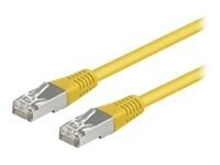 wentronic CAT 5e Kabel med folie og kobberfletning (FTP) 50cm Netværkskabel Yellow