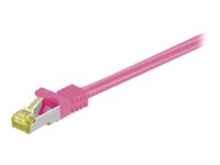 goobay CAT 7 SFTP, PiMF 30m Patchkabel Magenta
