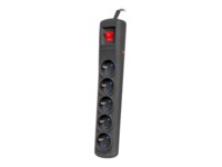 Armac R5 Stikdåse 5-stik 10A Sort 3m