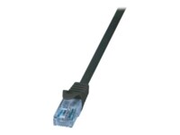 LogiLink Home EconLine CAT 6a Ikke afskærmet parsnoet (UTP) 25cm Patchkabel Sort