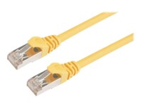 Prokord CAT 6a Kabel med afskærmning med folie og kobberfletning (SFTP 30cm Netværkskabel Yellow