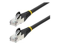 StarTech.com 50cm CAT6a Cable - Black - Low Smoke Zero Halogen (LSZH) - 10GbE 500MHz 100W ++ Snagless RJ-45 w/Strain Reliefs S/FTP Network Patch Cord CAT 6a S/FTP 50cm Patchkabel Sort