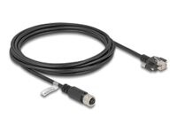 DeLOCK CAT 5e Kabel med folie og kobberfletning (FTP) 3m Netværkskabel Sort