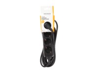 DELTACO GT-0422 Stikdåse 4-stik 16A Sort 5m