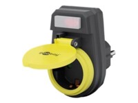 goobay Safety Socket Stikadapter Sort Gul
