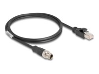 DeLOCK CAT 5e S/FTP 1m Netværkskabel Sort