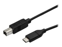 StarTech.com USB C to USB B Printer Cable - 1.6 ft / 0.5m - USB C Printer Cable - USB C to USB B Cable - USB Type C to Type B (USB2CB50CM) USB Type-C kabel 50cm Sort
