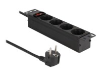 DeLOCK Stikdåse 4-stik 16A Sort 1.5m