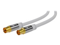 goobay Antennekabel Firelagsskjold 2m Hvid Hvid