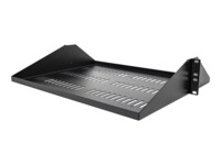 StarTech.com 2U Vented Server Rack Cabinet Shelf, 14in Deep Fixed Cantilever Tray, Rackmount Shelf for 19' AV/Data/Network Equipment Enclosure w/ Cage Nuts & Screws, 200lbs Weight Capacity - 2U Network Rack Shelf (SHELF-2U-14-CENTER-V) Rackhylde Sort