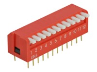 DeLOCK DIP flip switch piano 12-digit 2.54 mm pitch THT vertical Reservedel