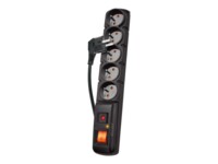 acar F5 PRO Strømstødsbeskytter 5-stik 10A Sort 1.5m