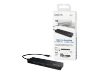 LogiLink Ultra-slim USB-C 3.1 hub Sort