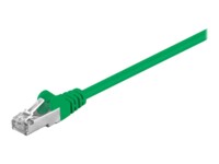 goobay CAT 5e Foldet uskærmet snoet par (F/UTP) 25cm Patchkabel Grøn