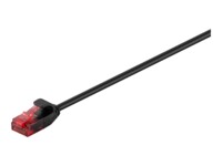 goobay CAT 6 Ikke afskærmet parsnoet (UTP) 15cm Patchkabel Sort