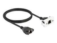 DeLOCK CAT 6a S/FTP 1m Netværkskabel Sort/hvid
