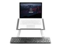 StarTech.com Adjustable Laptop Stand - Heavy Duty Steel & Aluminum - 3 Height Settings - Tilted - Ergonomic Laptop Riser for Desk (LTSTND) Stander