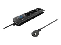 Qoltec Strømstødsbeskytter 4-stik 16A Sort 1.5m