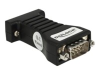 DeLOCK Isolator 1 x Serial RS-232 DB9 female to 1 x Serial RS-232 DB9 male 3 kV Strømstødsisolator Sort