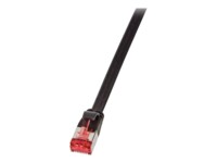 LogiLink SlimLine CAT 6a U/FTP, PiMF 20m Patchkabel Sort