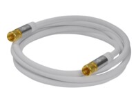 goobay Antennekabel Firelagsskjold 3m Hvid Hvid