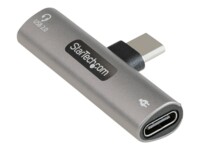 StarTech.com USB C Audio & Charge Adapter, USB-C Audio Adapter USB-C Audio Headphone/Headset Port and 60W USB Type-C Power Delivery Pass-through Charger, For USB-C Phone/Tablet/Laptop - USB-C Audio/Charging (CDP2CAPDM) Dockingstation