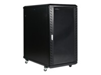 StarTech.com 22U Server Rack Cabinet on Wheels - 36' Adjustable Depth - Portable Network Equipment Enclosure (RK2236BKF) Rack