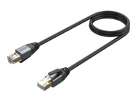 Unitek CAT 8 S/FTP 1m Netværkskabel Sort