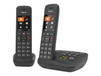 Gigaset C575A Duo Trådløs telefon Ingen nummervisning Sort