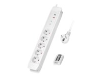 LogiLink Stikdåse 5-stik 16A Hvid 1.5m