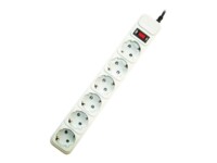 Gembird SPG6-B-6C Power Cube Strømstødsbeskytter 6-stik 16A Hvid