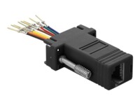 DeLOCK Adapter Sub-D 9 pin male to RJ45 female Assembly Kit Seriel adapter Sort