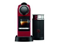 Krups Nespresso CitiZ & Milk XN7615 Kaffemaskine Kirsebærrød
