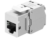 Keystone Module RJ45 CAT 6A, STP, Slim, white, white, white