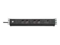 brennenstuhl Premium-Web-Line V3 Stikdåse 4-stik 16A Sort 3m