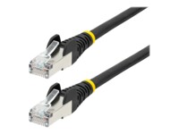 StarTech.com 1m CAT6a Cable - Black - Low Smoke Zero Halogen (LSZH) - 10GbE 500MHz 100W ++ Snagless RJ-45 w/Strain Reliefs S/FTP Network Patch Cord CAT 6a S/FTP 1m Patchkabel Sort