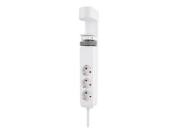 Neomounts Stikdåse 3-stik 16A Hvid 1.4m