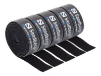 Sandberg Cable Velcro Strap 1m Sort