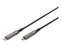 DIGITUS DisplayPort 1.2 USB Type-C kabel 15m Sort