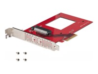 StarTech.com U.3 to PCIe Adapter Card, PCIe 4.0 x4 Adapter For 2.5' U.3 NVMe SSDs, SFF-TA-1001 PCI Express Add-in Card for Desktops/Servers, TAA Compliant - OS Independent (PEX4SFF8639U3) Interfaceadapter