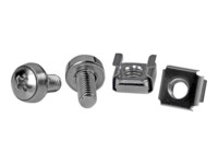 StarTech.com M6 Screws and Cage Nuts - 50 Pack - M6 Mounting Screws and Cage Nuts for Server Rack and Cabinet - Silver (CABSCREWM62B) Skruer og møtrikker for rack
