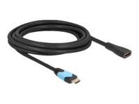 Delock HDMI-forlængerkabel 3m Sort Blå