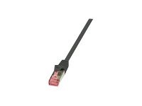 LogiLink PrimeLine CAT 6a SFTP, PiMF 1m Patchkabel Sort