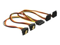 Delock Strøm-splitter 30cm Sort Orange Rød Gul