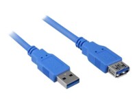 Sharkoon USB forlængerkabel 3m Blå