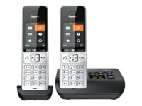 Gigaset 500A Comfort Duo Trådløs telefon Ingen nummervisning Sort Sølv