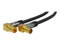 goobay Antennekabel Firelagsskjold 1m Sort Sort