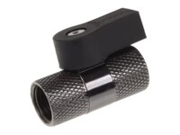 Alphacool 2-way ball valve Manuel boldventil til flydende kølesystem 1-pack Sort