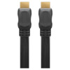 High Speed HDMI™ Flat Cable with Ethernet, 5 m, black - HDMI™ connector male (type A) > HDMI™ connector ma