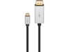 USB-C™ to DisplayPort Adapter Cable, 2 m, silver, Black - USB-C™ connector > DisplayPort connector